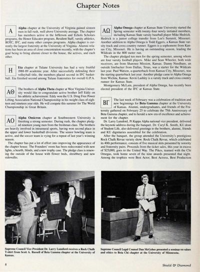 Chapter Notes, June 1989